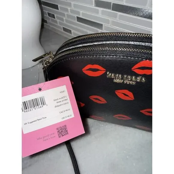 Kate Spade Spencer Kisses Double-zip Dome Crossbody - Picture 6 of 8
